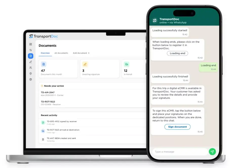 TransportDoc product preview